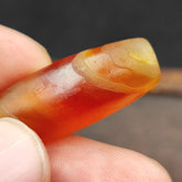 Antique Yemeni Old Agate Middle Eastern Red, yellow Agate Bead -2Y